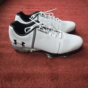Under Armour- Speith One- Men's- White- Soft Cleat- Golf Shoes- Size 10